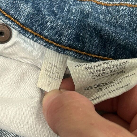 Eileen Fisher Jeans Womens Size 2 Blue Straight Leg Stretch Medium Wash Denim - Picture 12 of 16